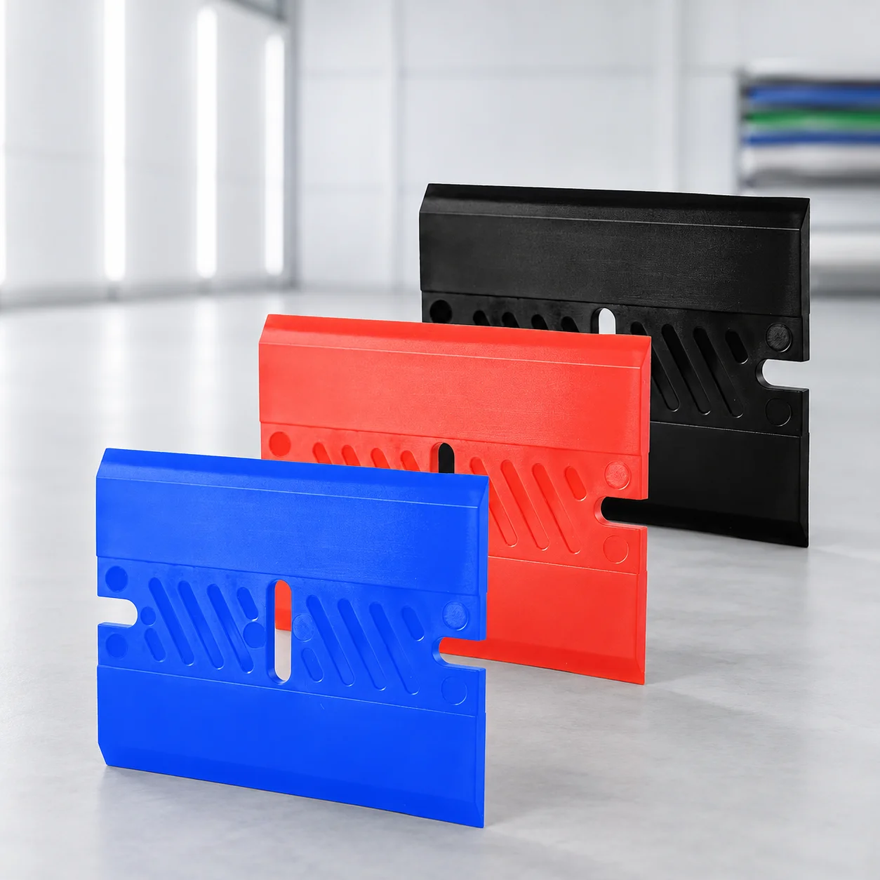 Double-Edged Plastic Razor Blades for Window Tint Glue Removal and Vinyl Wrap Adhesive Residue, Glass Cleaning Car Film Tool