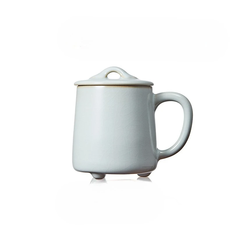 

Ceramic mug with lid, office teacup ceramic cup