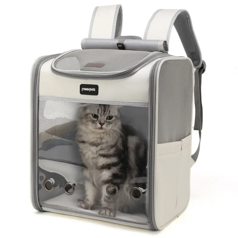 

Cat bag going out portable double shoulder pet backpack portable breathable large space cat dog backpack pet bag cross-border