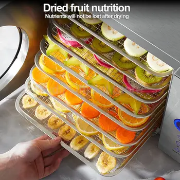 8vrstvá nerezová sušička potravin s digitální teplotní obrazovkou, sušička potravin, ovoce, maso, zelenina, sušička vzduchu 10 nejlepší prodej lyofilizace - №4