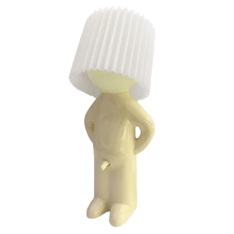 ABKY-كتاب أضواء طاولة صغيرة ضوء الليل خجولة رجل مصباح للأطفال غرفة السرير مكتب الديكور هدية المنزل ليتل بوي الولايات المتحدة التوصيل #4