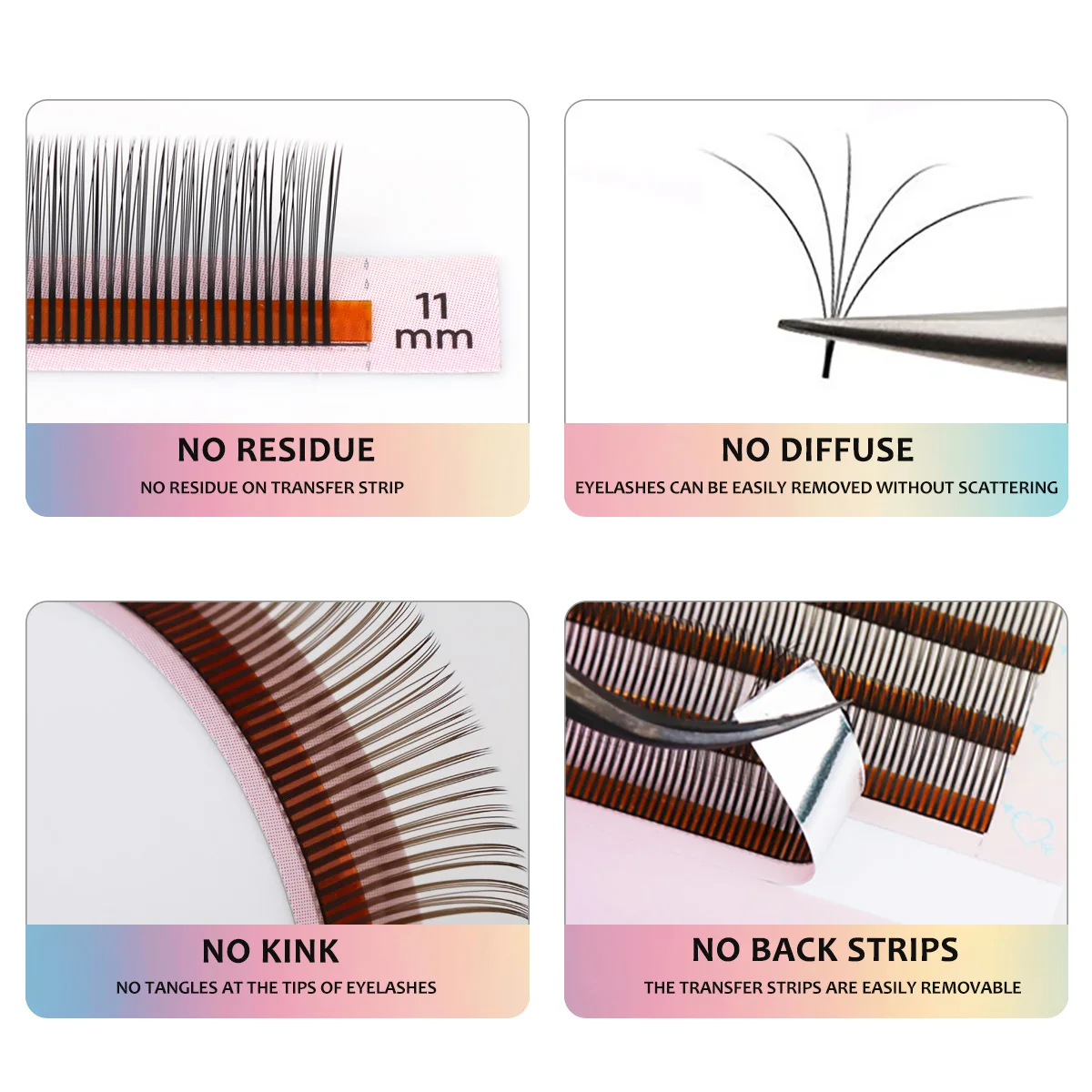 5d flor cílios pico extensão de cílios pré-fabricados fãs de volume leve flora fada cílios marrom fino anime chicote fácil ventilador macio