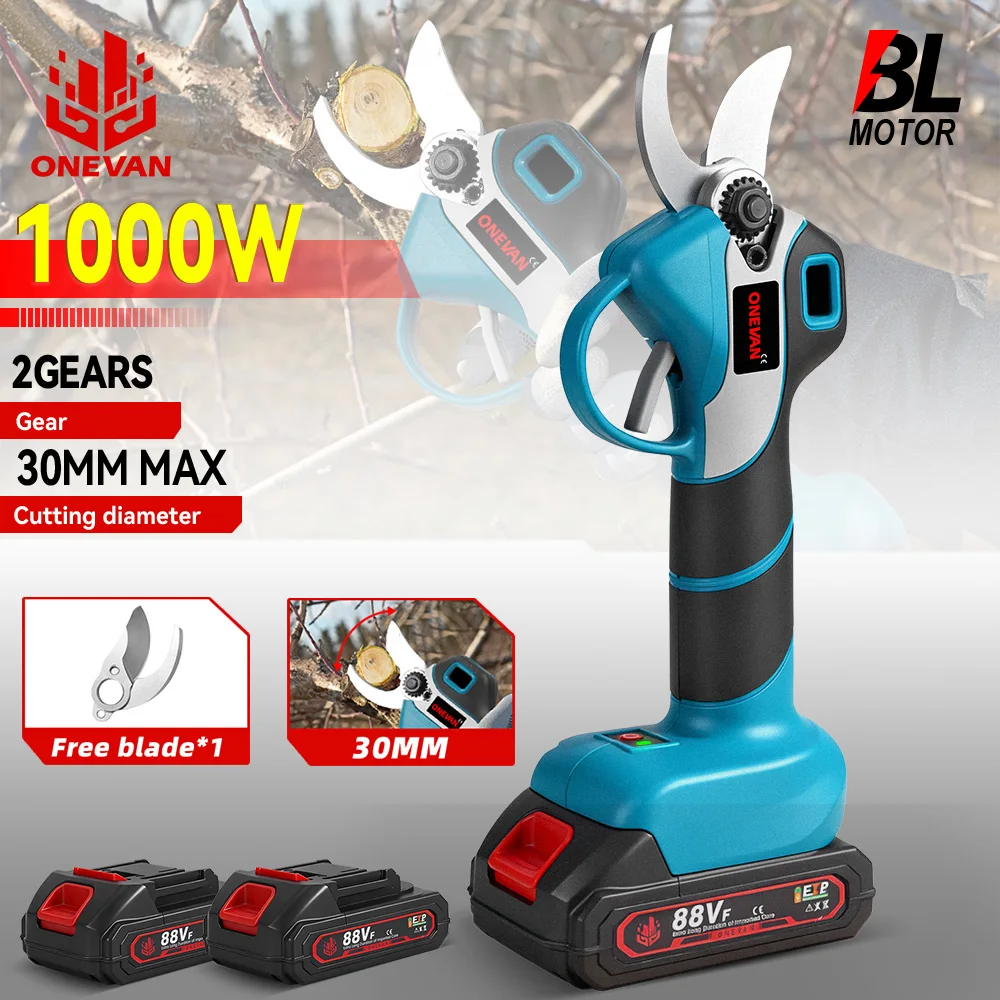 30mm Bürstenlose Elektrische Gartenschere 1000W Akku-schere Baum Pruner Zweig Cutter Garten Power Tool Für Makita Batterie pin