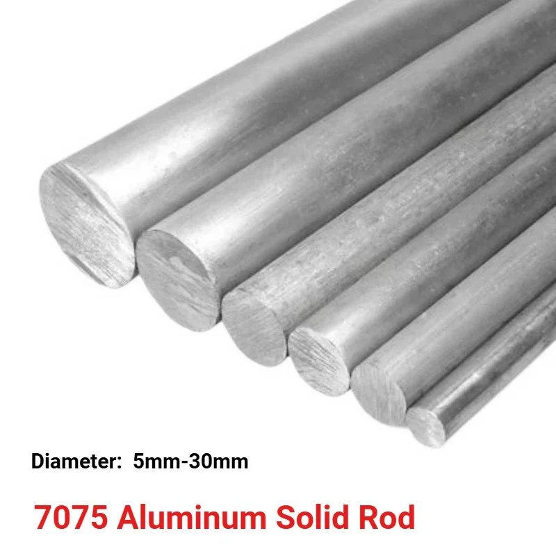 7075 Aluminium-Rundstange, Durchmesser 5–30 mm, Länge 500 mm, massive Legierungsstange mit hoher Festigkeit für CNC-Bearbeitung, Wellenmodell, DIY, kundenspezifisch zugeschnitten – Detail 2