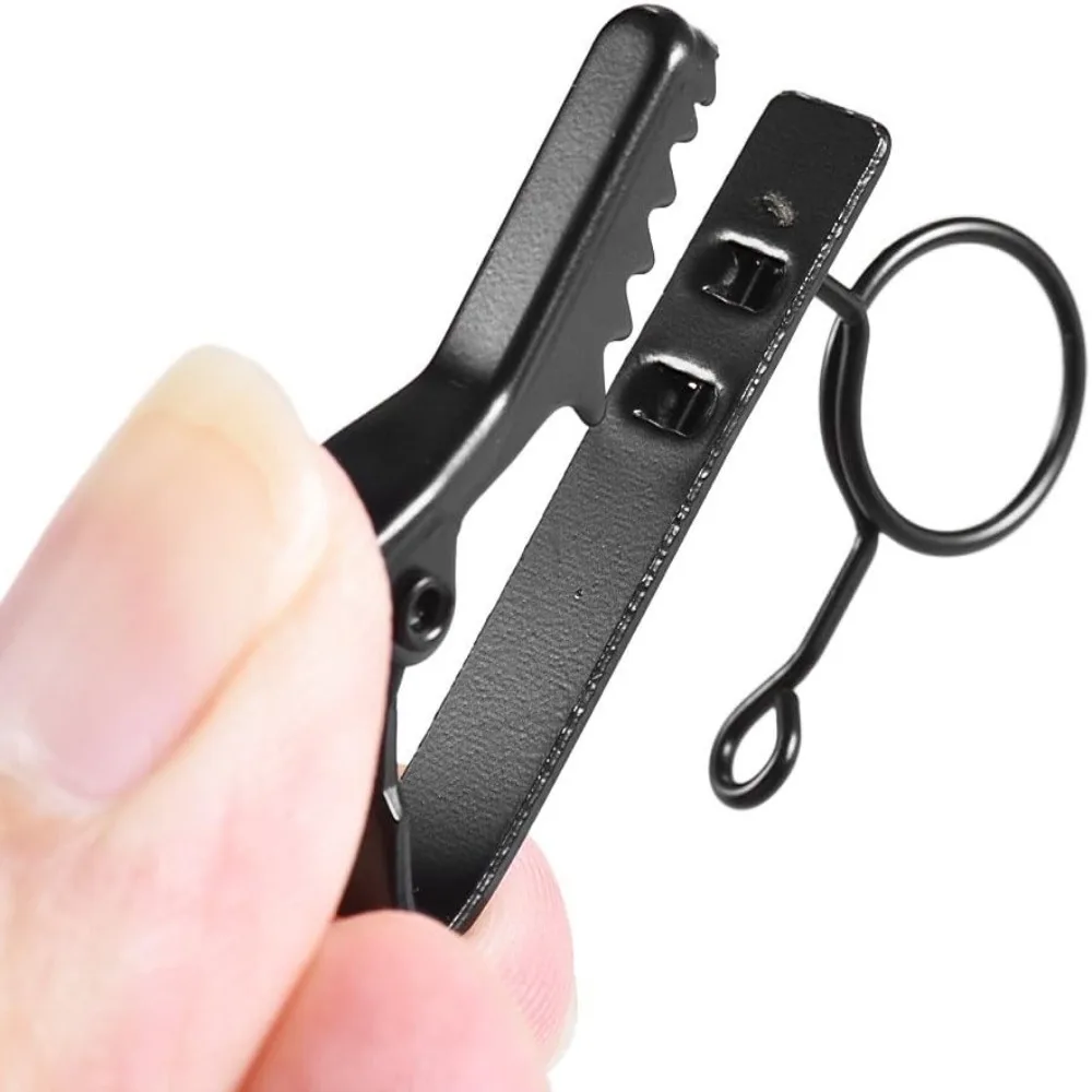 5pcs Secure 7.5mm Diameter Microphone Clamp Metal Material Mini Size Lavalier Microphone Clip Mic Holder Stage Performance