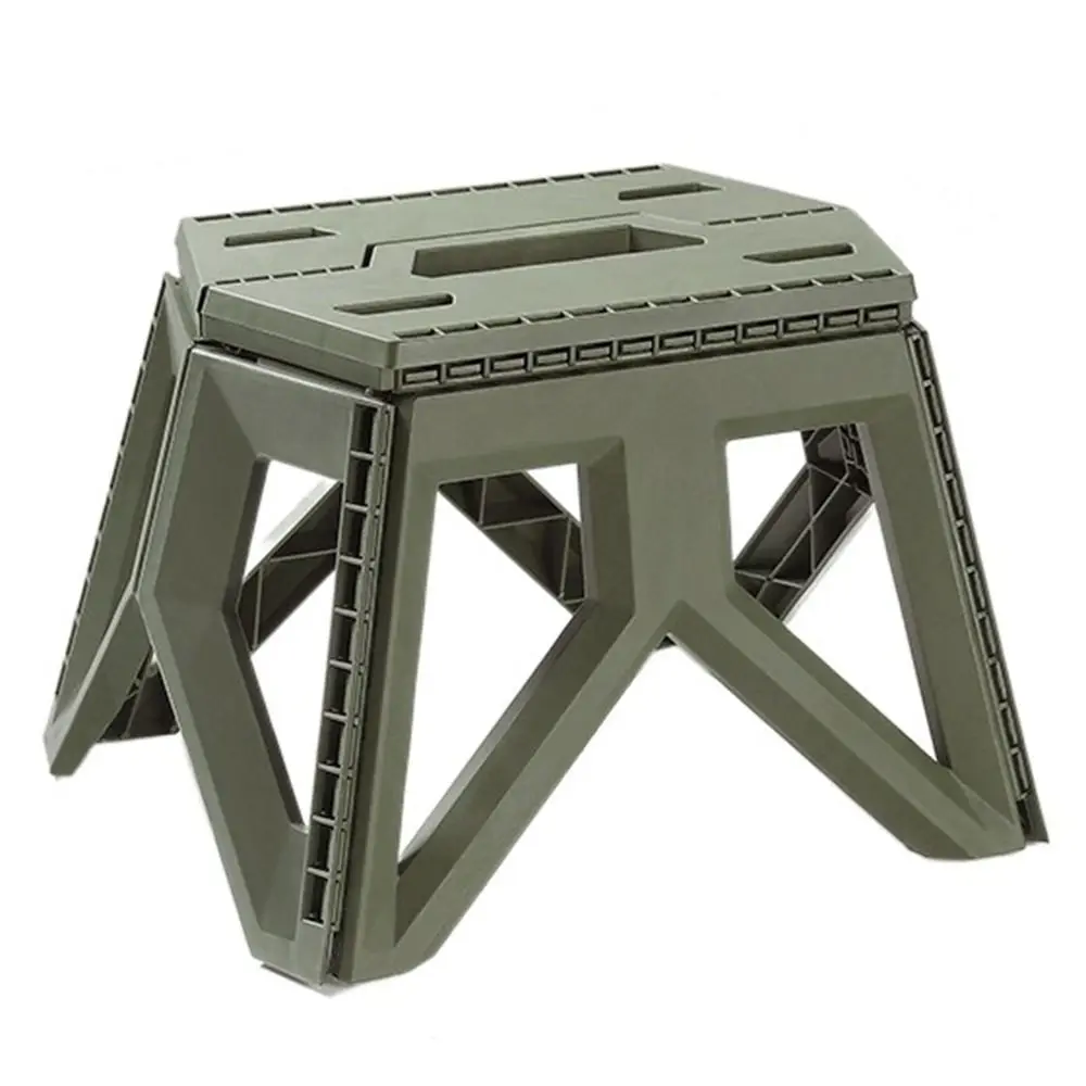 

Outdoor Furniture High Load-bearing Folding Step Stool Portable Durable Camping Chair with Handle Square Fishing Chair Picnic