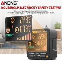 ANENG AC11 Digital Smart Socket Tester Voltage Test Socket Detector US/UK/EU/AU Plug Ground Zero Line Phase Check Rcd NCV Test