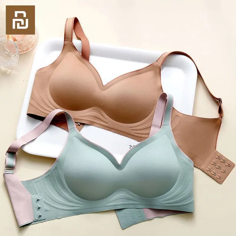 2022 Youpin Latex Bra Seamless Bras for Women Underwear BH Push Up Bralette with Pad Female Jelly Rubber Bra Intimates Lingerie