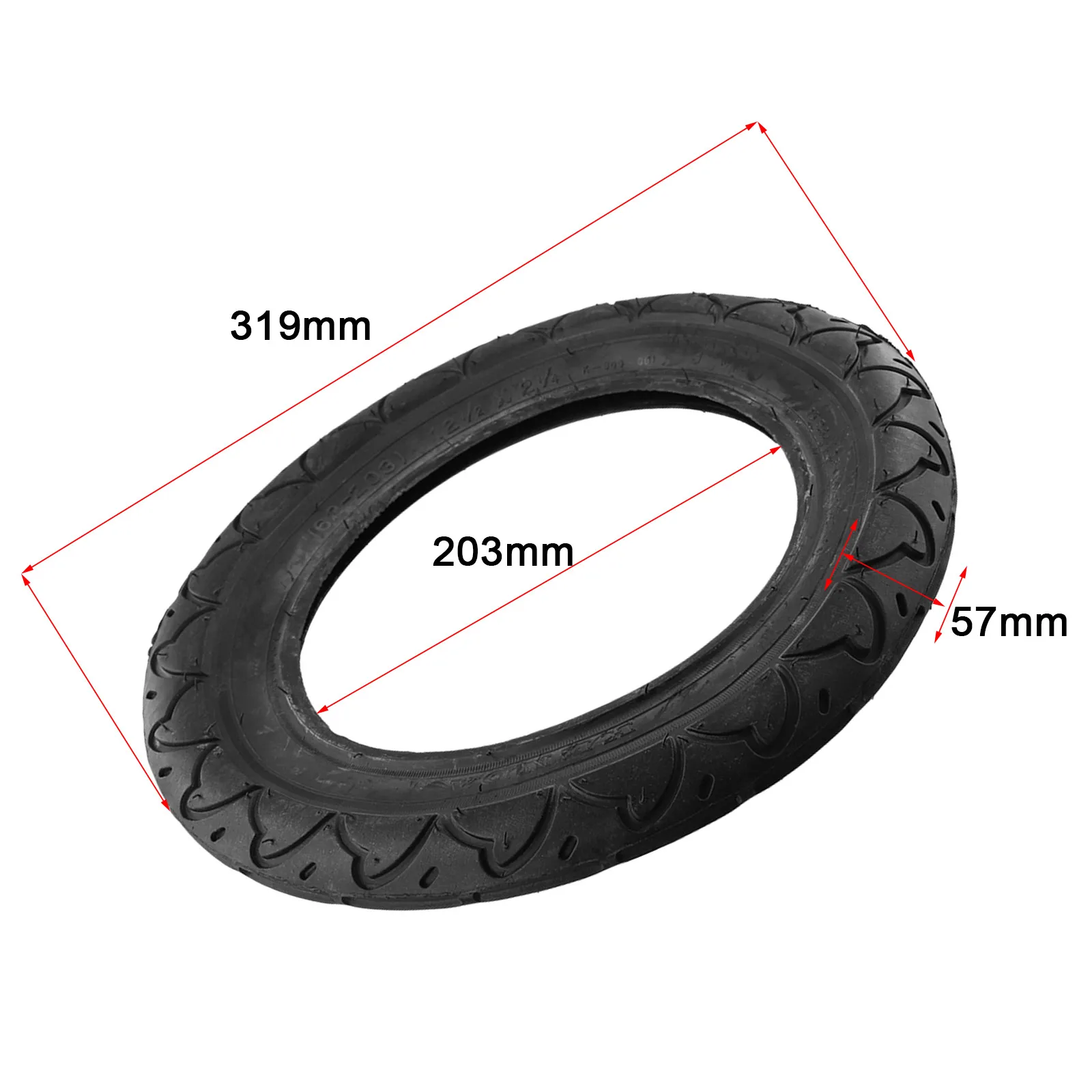 

Electric Bike Parts Accessories High Quality Hot Sale 2023 New Outer Tire 12 Inch Rubber Black 12.5x2.50 Tire 1Pcs