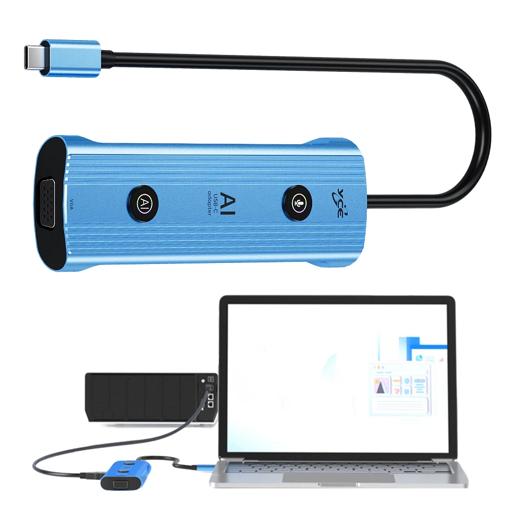 

AI USB C Splitter 12 in 1 USB C Dongle with USB 3.0 & PD 3.0 Ports Type C Adapter for Laptop PC Desktop and More