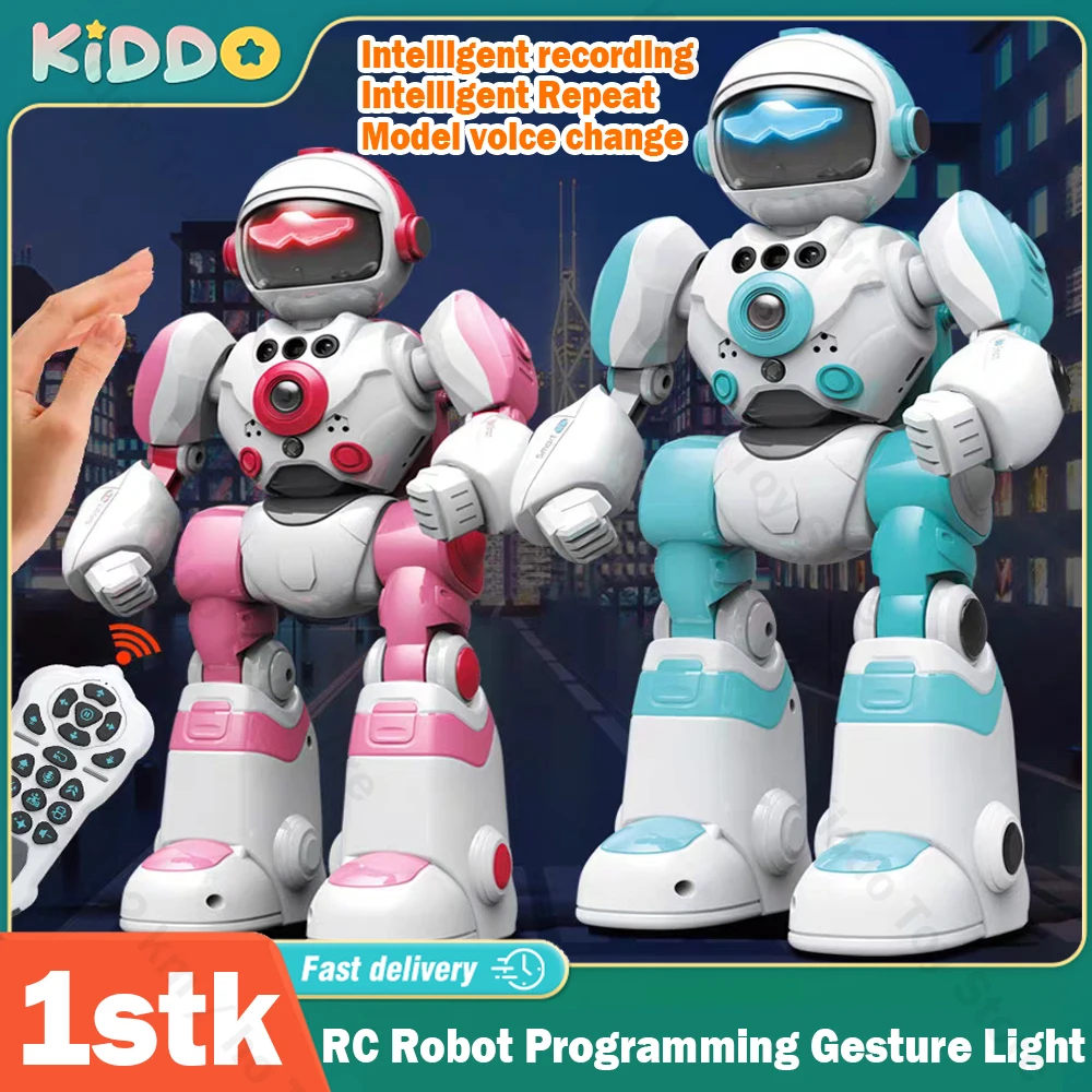 RC Robot Intelligent Programming Gesture Sensing Music Dancing Remote Controlled Voice Recording Puzzle Electric Toys Robot Gift