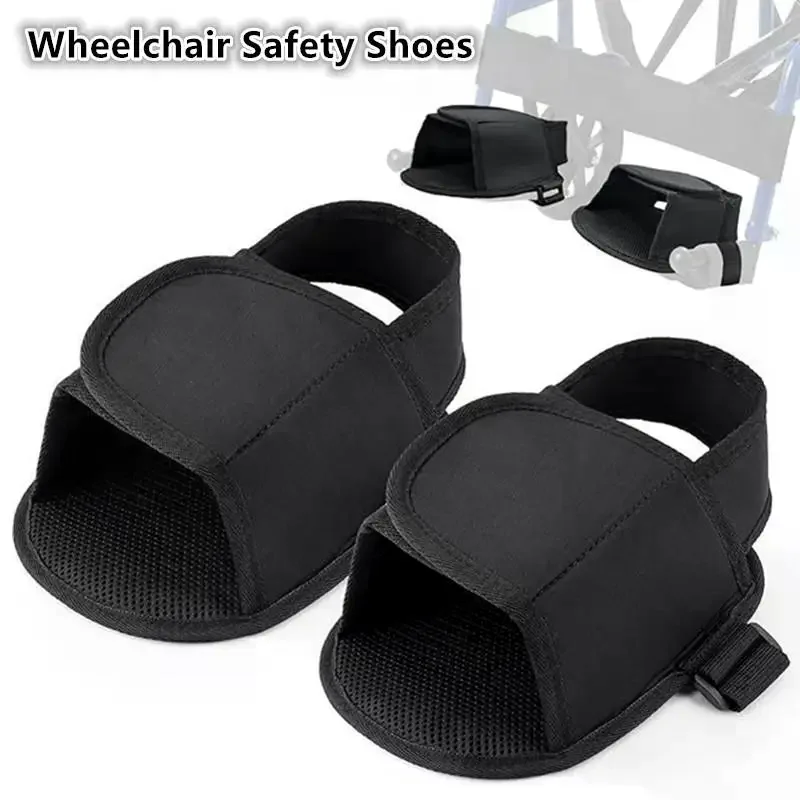 

1 пара, черный держатель для обуви для инвалидной коляски, черный фиксированный ремень для пожилых ног, защита от падения, подставка для обуви