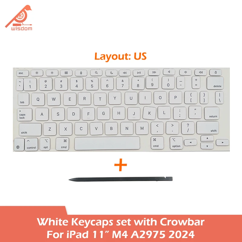 White US Layout Keycaps Keys For iPad Pro 11