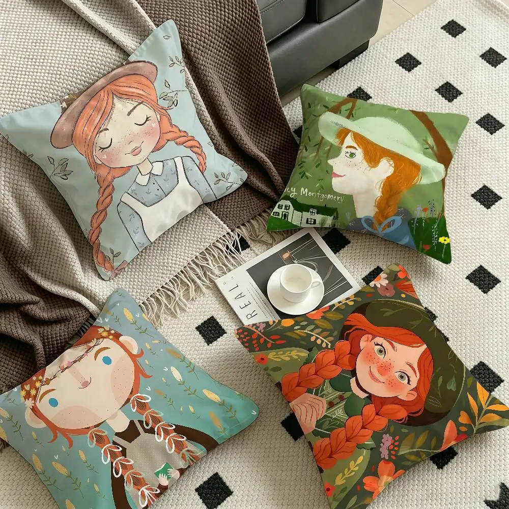 anne of green gables Personalized Pillow Cover Kids Bedroom Wild Party Decor Pillowcase kid Birthday shower Gift