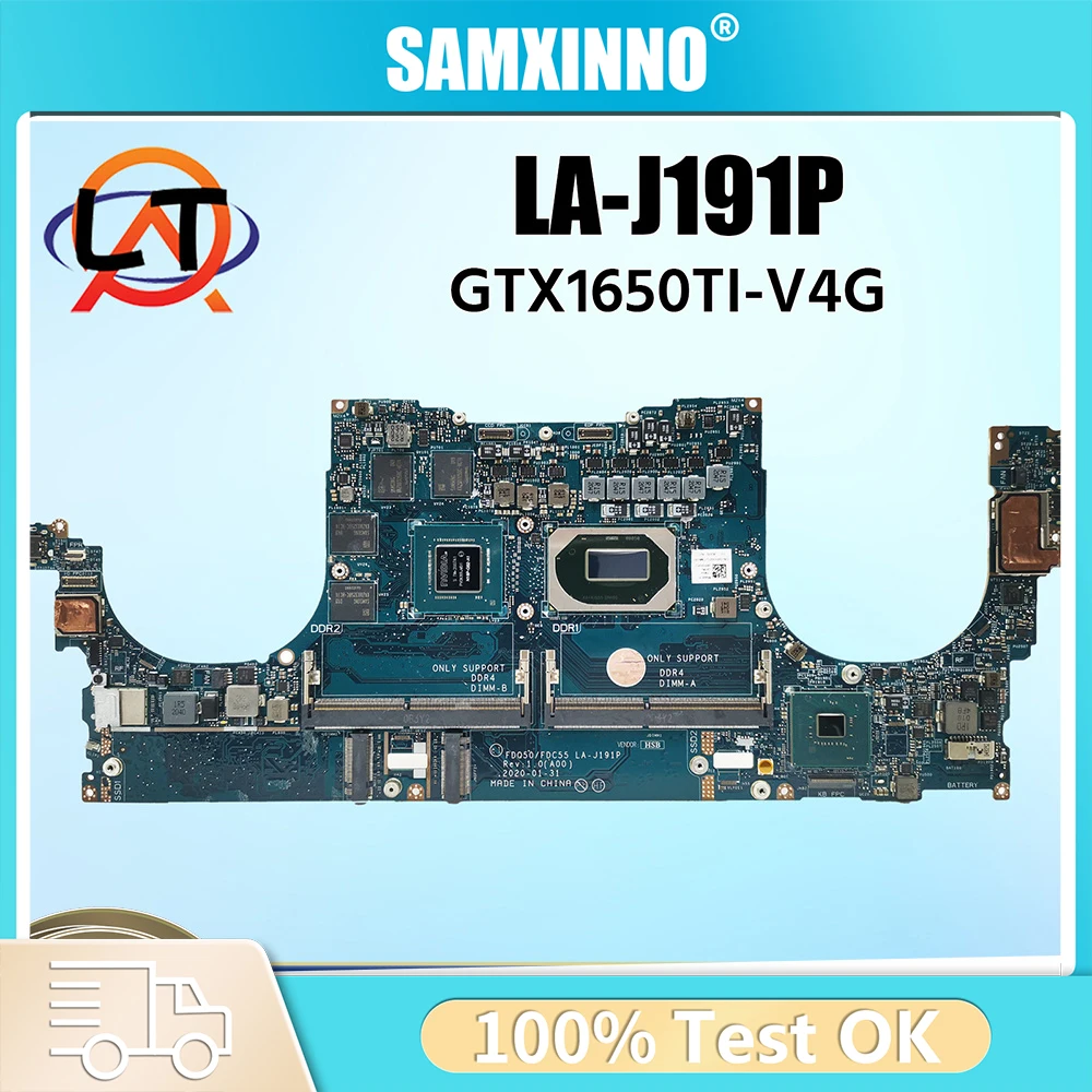

For Dell Precision 7550 Motherboard FDX50 W-10885M i7-10750H i7-10850H CN-01CFGW 04JGVR Mainboard XPS 15 9500 LA-J191P Tested OK