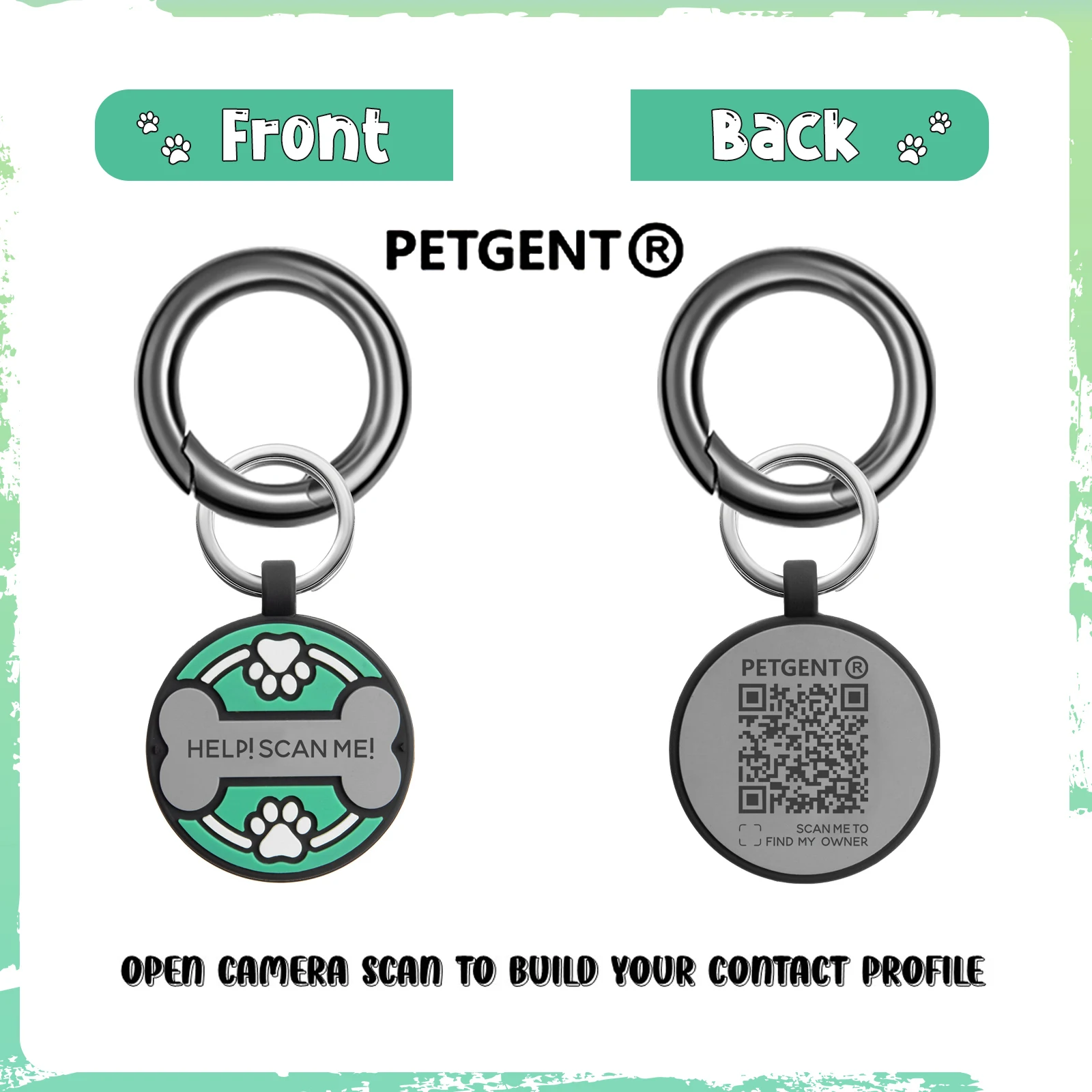 1pc QR Code Pet Dog Cat ID Tags Personalized Dog Tags Collar Scan QR Shows Pet Online Profile For Dog Tag Name Products