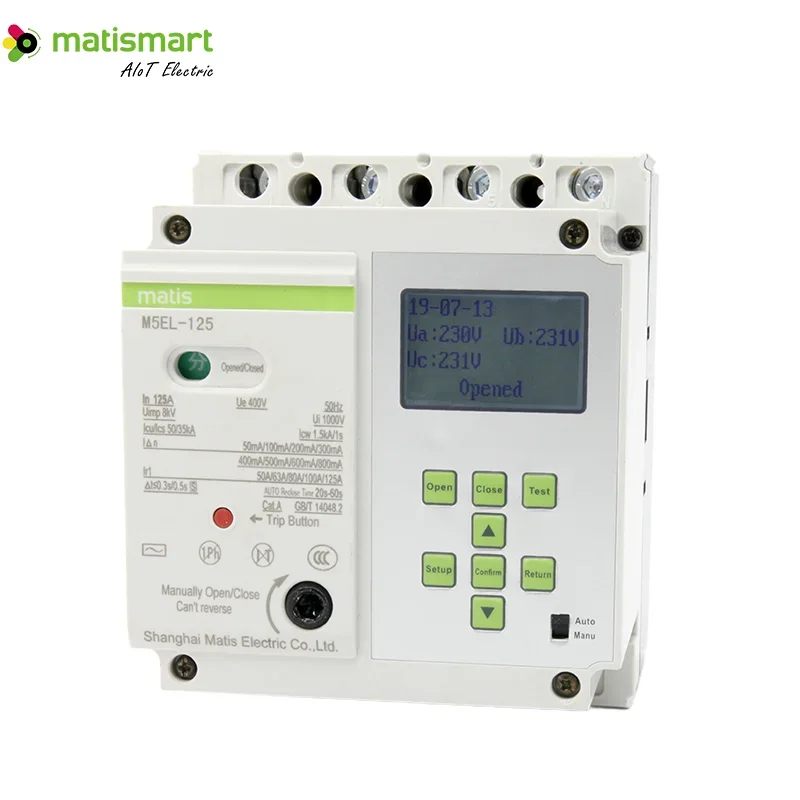 Smart recloser 125a electronic mccb remote control circuit breaker 250a smart mccb with RS485 control