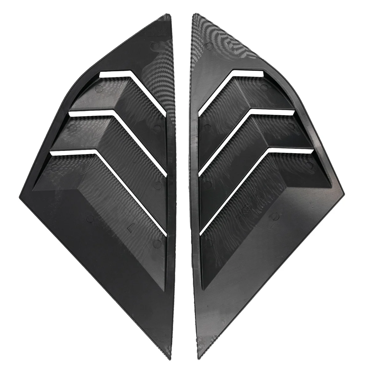 ฝาครอบบานเกล็ดหน้าต่างด้านหลังสีคาร์บอนไฟเบอร์สำหรับ Ford Focus MK3 ST RS hatchback 2012-2018