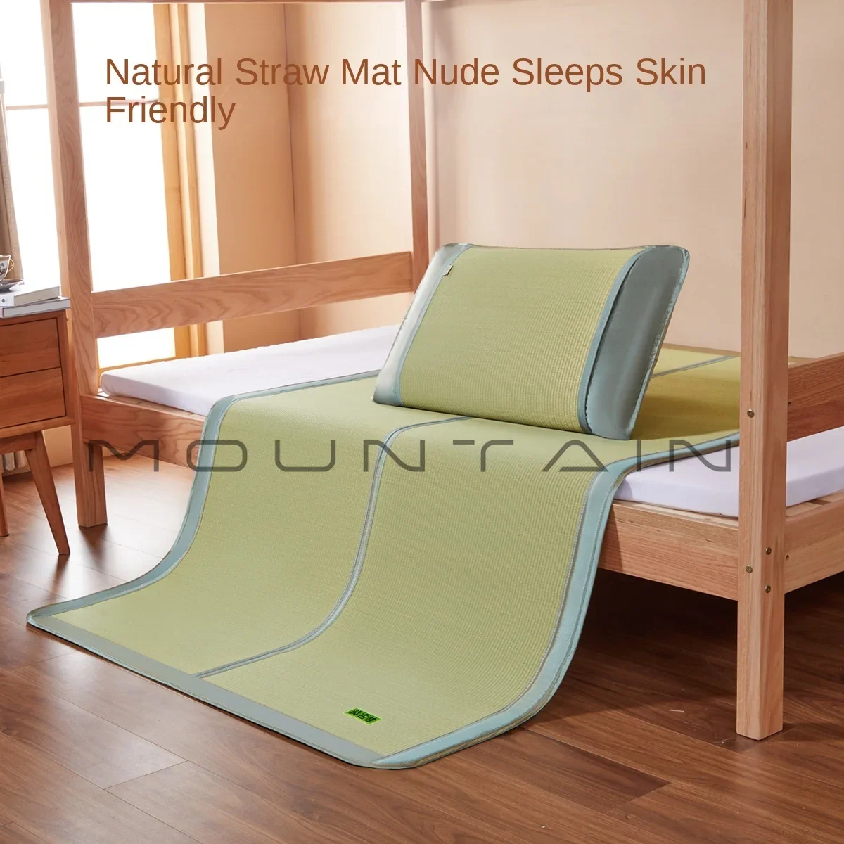 Natural straw mat single student dormitory cool dormitory washed bedroom