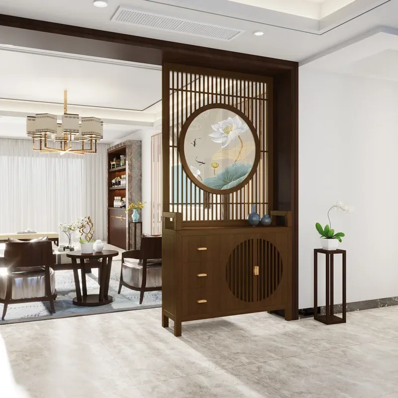 New Chinese Screen Partition Living Room Double-sided Entrance Cabinet Shoe Cabinetl16
