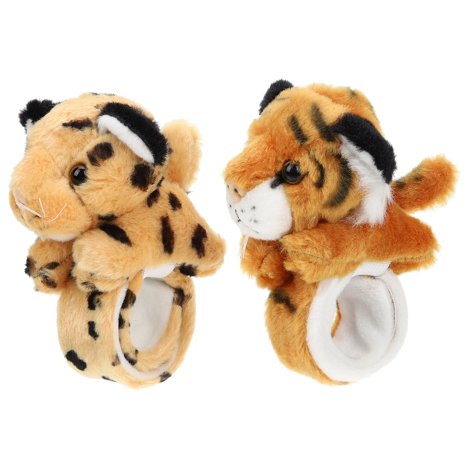 

2 шт. браслеты-хлопушки с животными для детей, легко надеваемые на запястье, для вечеринок в стиле джунглей, подарки на день рождения, призы для класса, хлопушки-браслеты