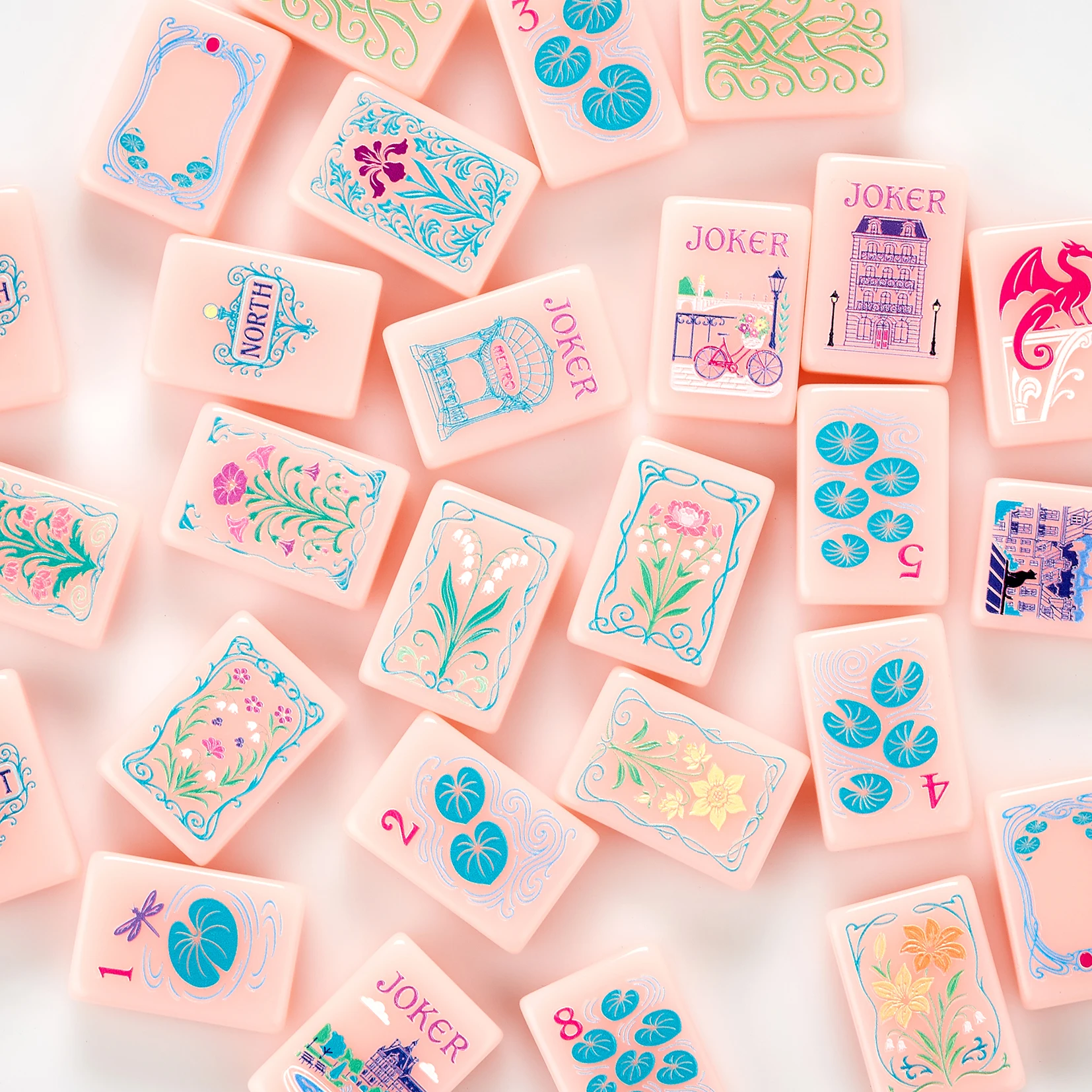 Customizable 160-pc Acrylic American Mahjong Tiles Bulk Luxury Indoor Set with Single Layer Carving Eco-Friendly & Durable
