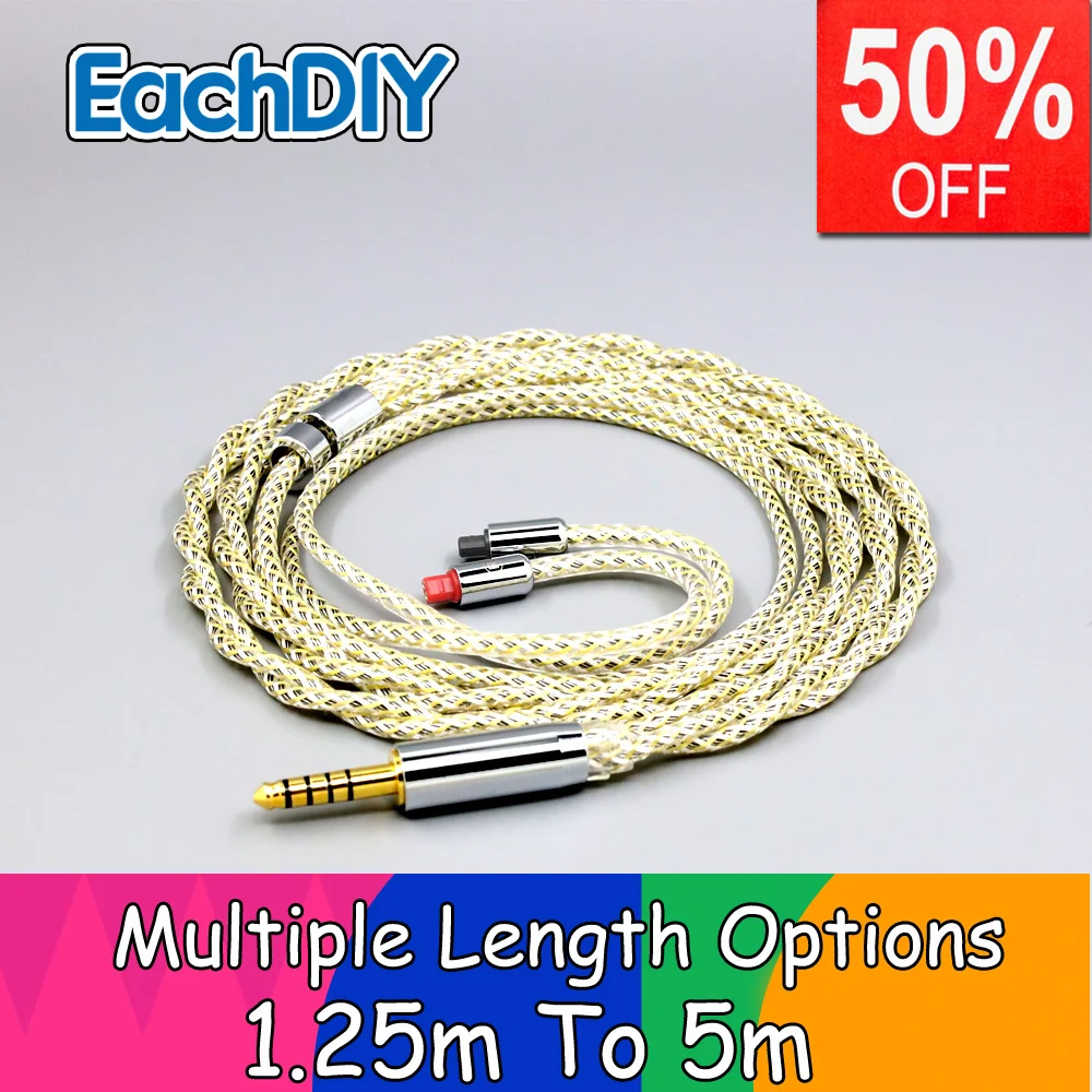 TypeS 23AWG Litz Shielding Silver OCC Earphone Cable for Audio-Technica IM02 IM03 IM04 ATH-IM50 IM70 IM01 LN008939