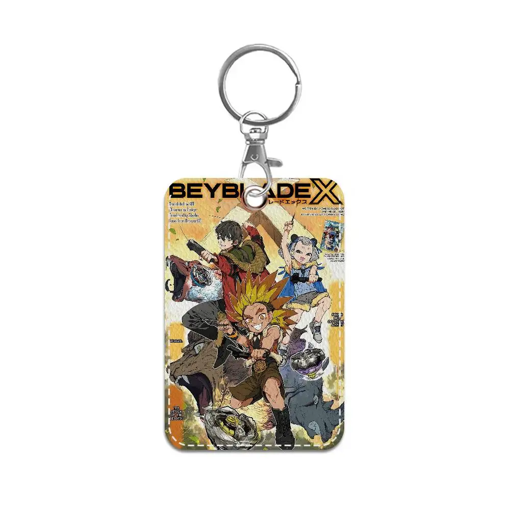 Cool B-Beyblade Burst Holder Keychain With Keychain For Access Card Bus Pass & Card Credit ID Bank Card Protective Case