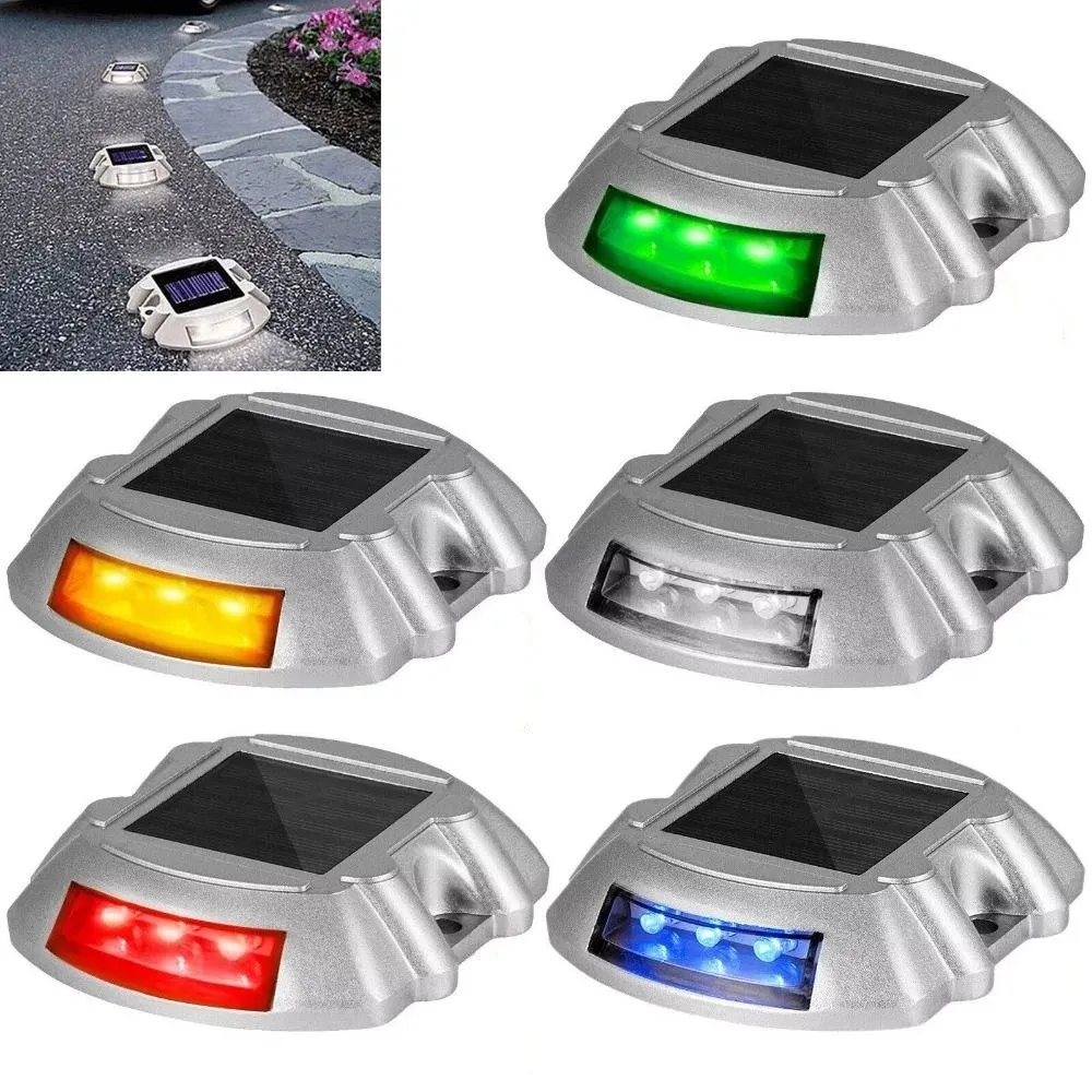 Smart Solar Road Stud Solar Powered Casting Aluminum Driveway Light High Brightness Pressure Resistance Solar Lamp Stair