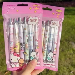 Sanrio 12-36pcs Gel Pen Cartoon Kuromi Hello Kitty Students Stationery Pens 0.5 Black Quick Drying School Kid Writing Office Pen