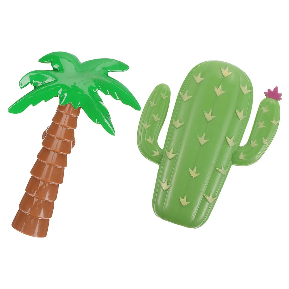 

2Pcs Beach Towel Clips Coconuts Tree Cactus Shaped Windproof Holders for Chairs Holiday Pool Lightweight Portable Plastic