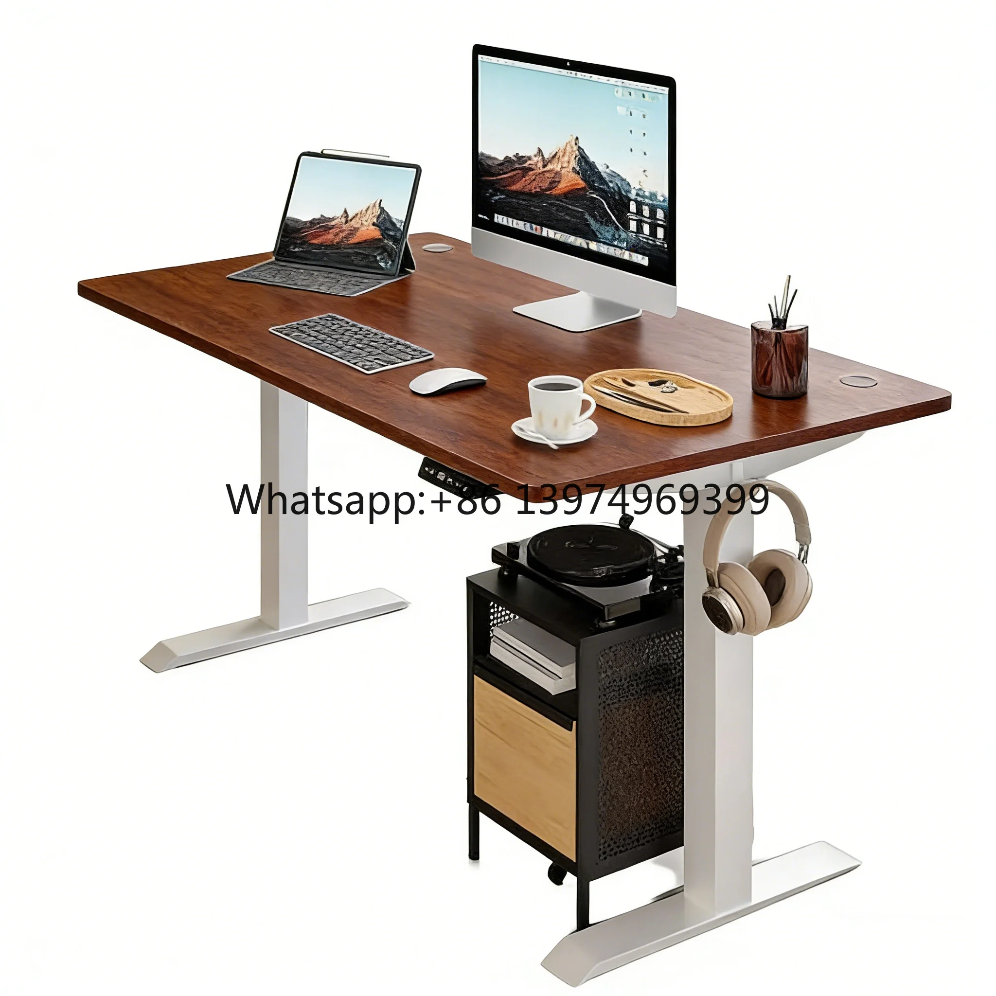 Modern Metal Frame Electric Adjustable Height Extendable Standing Lifting Office Desk Wholesale Good Quality Home & Company Use