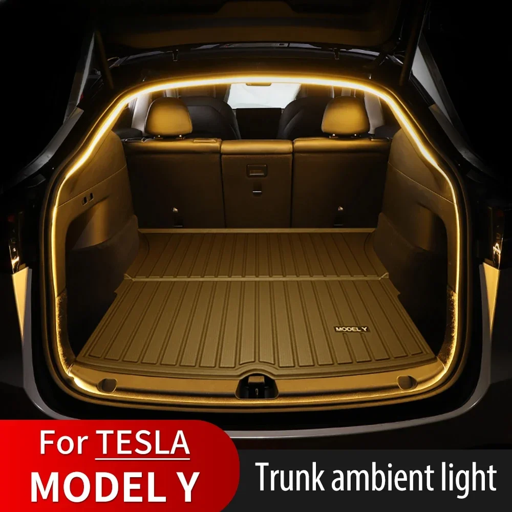 Adatto per l\'illuminazione ambientale del bagagliaio anteriore e posteriore del modello Tesla decorazione di benvenuto accessori per la modifica