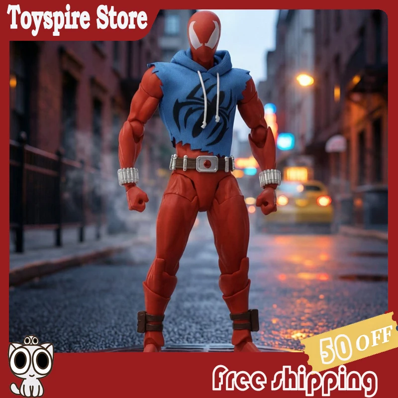 

Hot-New Mess Toys Scarlet Hero Messtoys Spiderman Scarlet Spider Man Anime Action Figure Figurine Statue Model Gifts Kids Toys