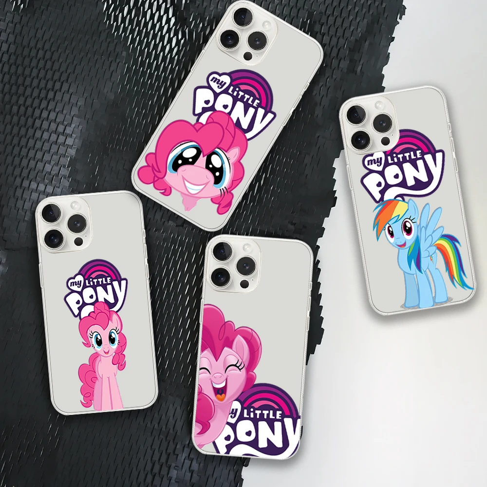 Cartoon Cute My L-Little P-Pony Phone Case for iPhone 12 11 13 14 15 16 Max Pro Plus Transparent Soft Shell