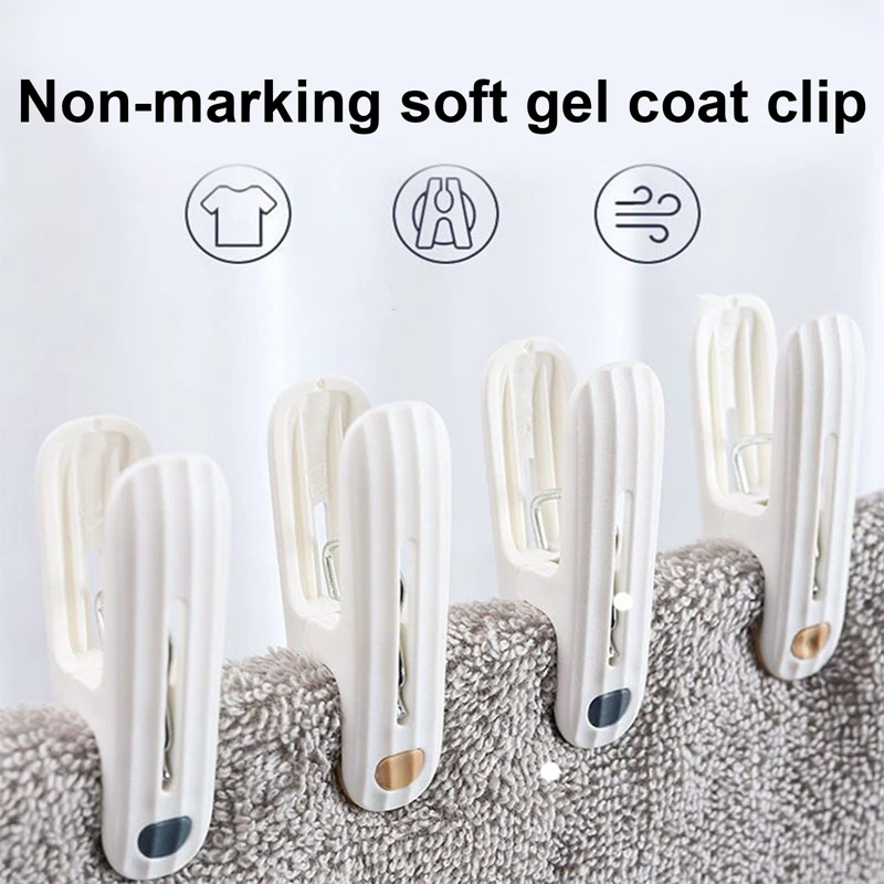 12Pcs Clothes Pegs Dry Quilt Single Clothespins Household Cotton Quilt Hanger Fixed Large Windproof Clip Clothes Quilt Organizer