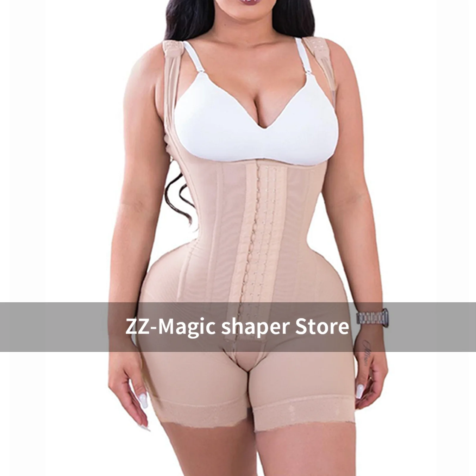 フルボディコロンビアガードルシェイパー術後脂肪吸引膝高圧縮痩身シースフラットベリー下着女性用