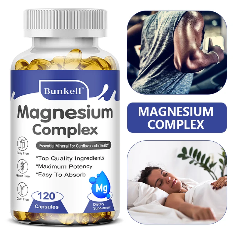 Magnesium Glycinate Capsules - Relieves Stress, Supports Sleep, Improves Memory & Concentration