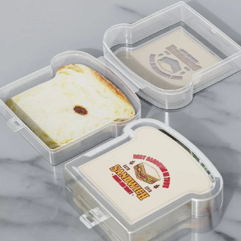Caja portátil vendedora caliente del pan de la paja de trigo de la caja del sándwich del pan tostado