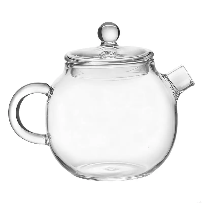 Portable Clear Teapot For Person Use Shatters Resistant Borosilicate Glass For Modern Kitchens And Camping 55KF