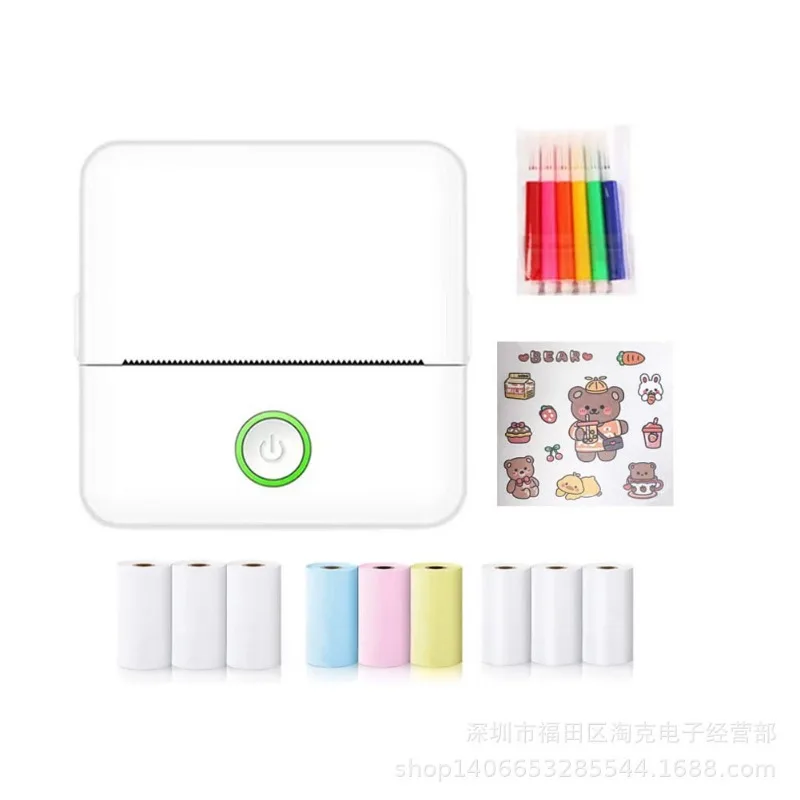 Mini Printer Self-Adhesive Label Portable Wireless Bluetooth Photo Thermal Pocket Printer