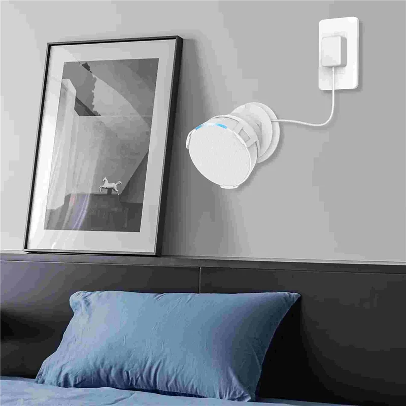 قطعة واحدة من سماعات الصوت ABS تدعم مكبر الصوت المحمول لجهاز Amazon Echo White