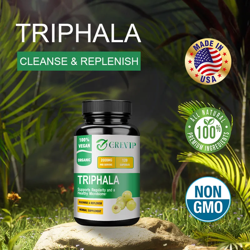 Triphala Capsules - Energy Boost, Digestion Enhancer, Bowel Cleanser, Antioxidant