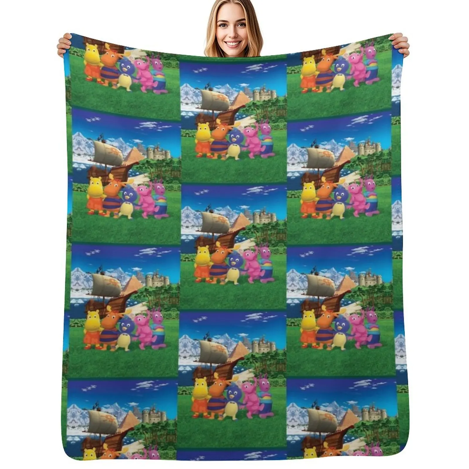 

The Backyardigans Scenery Throw Blanket wednesday Nap Thermals For Travel Travel Blankets