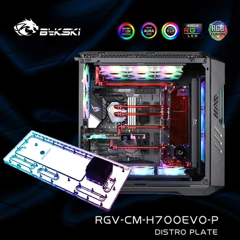 Bykski  Distro Plate Water Cooling Kit For Cooler Master HAF 700EVO,MOD Waterway Board Deflector Solution RGV-CM-H700EVO-P