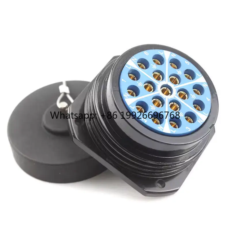 Socapex 19-pin IP67 Waterproof Male and Female Panel Mount Connector Chassis Made of Aluminum Material