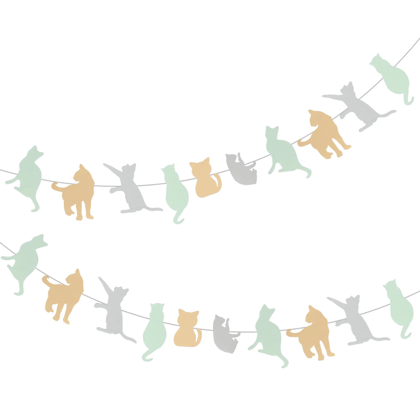 

2Pcs Animal Shape Flags Material Party Birthday Holiday Banner Decorations Easy Assemble Exquisite Printing