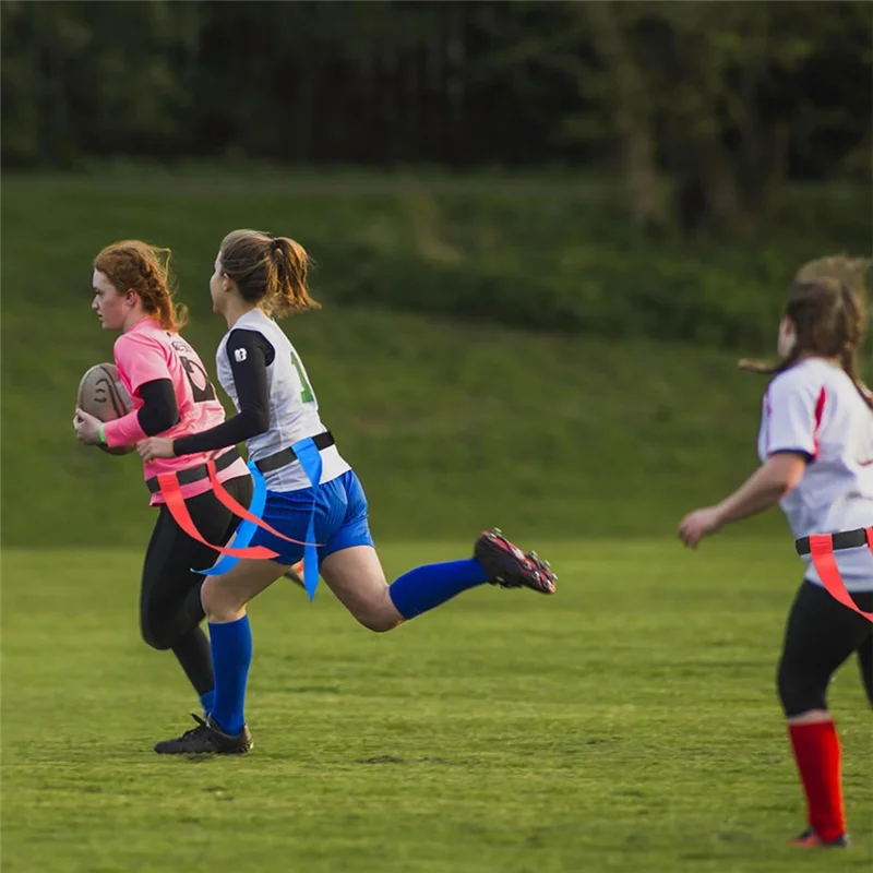 B93B-플래그 풋볼 벨트 유소년 터치다운 게임 플래그 캡처 스트리머 허리 플래그