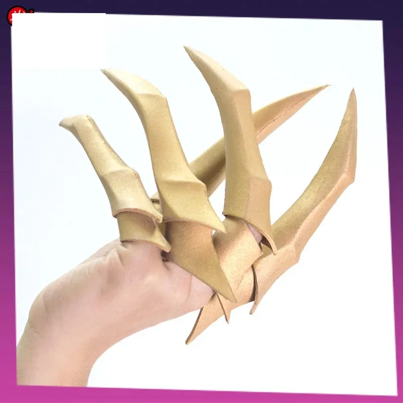 New5 Types Game LOL KDA Evelynn EVA Finger Nail Paws Cosplay Costume Accessories for Halloween Party Use 5pcs/set2023;f'6,c;7.y;