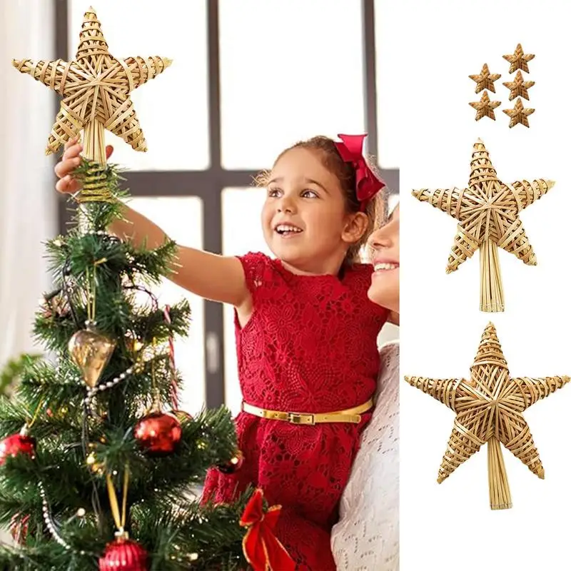 Christmas Stars Decorations Swedish Tree Topper Christmas Tree Star Decoration Handmade Scandinavian Straw Ornaments Tree Star